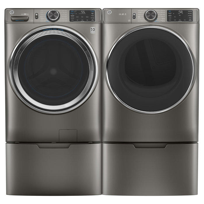 GE Appliances Energy Star Washer & Dryer Set with Stackable 4.8 Cubic